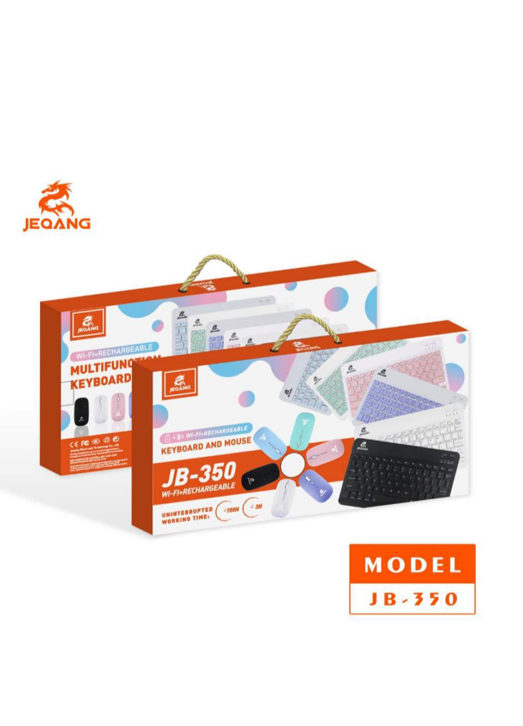 Клавиатура и мышь JEQANG JB-350, беспроводные, Bluetooth, функция зарядки