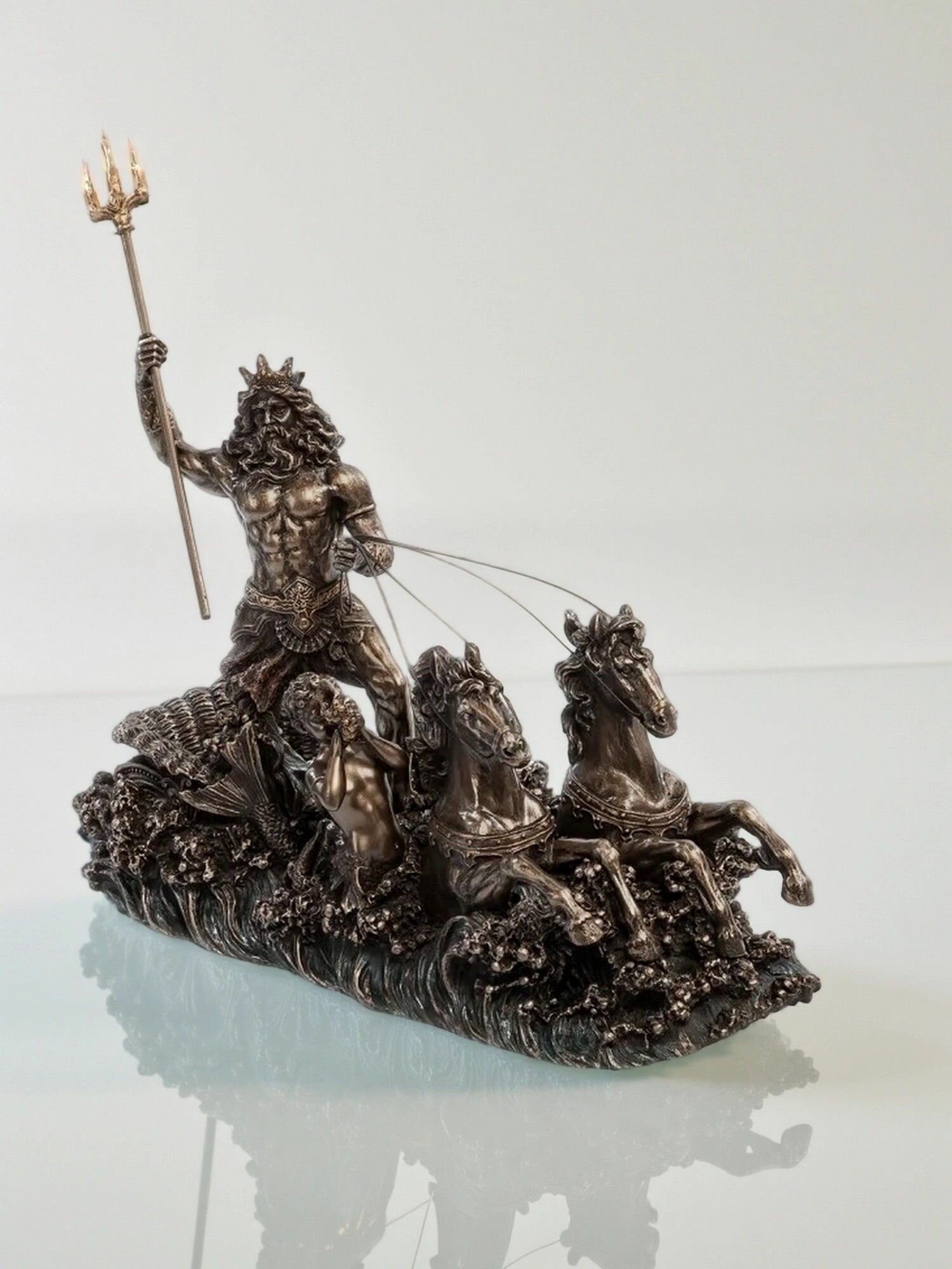 Статуэтка Посейдон - бог морей, 26*12*19 см, материал полистоун