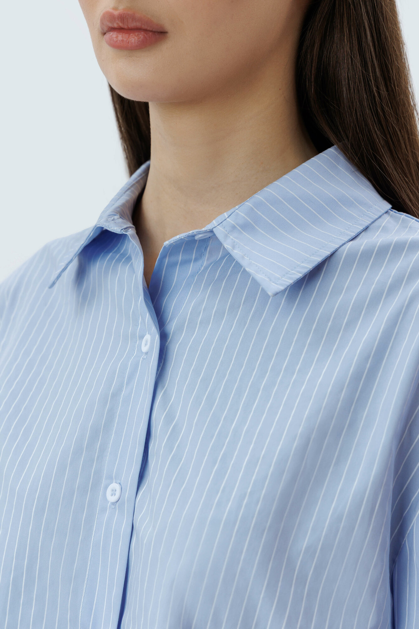 Блуза TERRA PRO, размер M, white/blue — фото 1