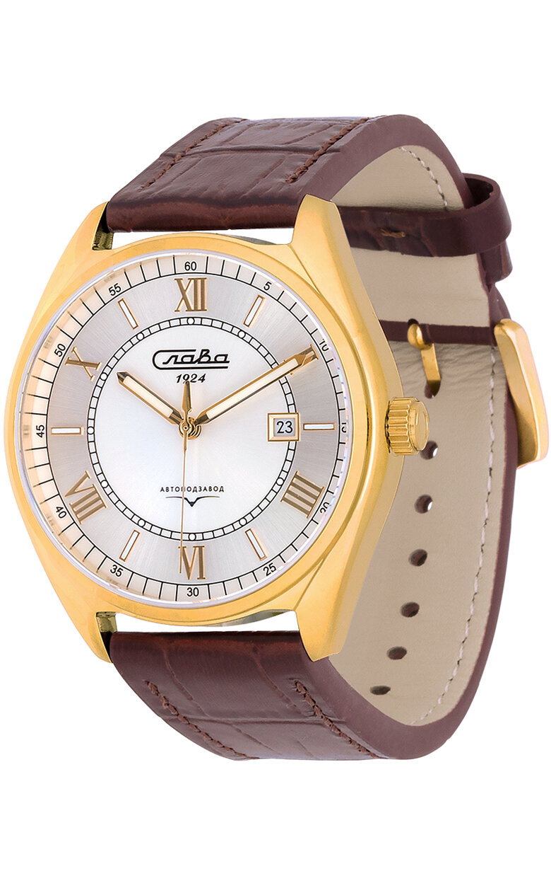 Наручные часы Слава Традиция, золотой, белый — фото 1