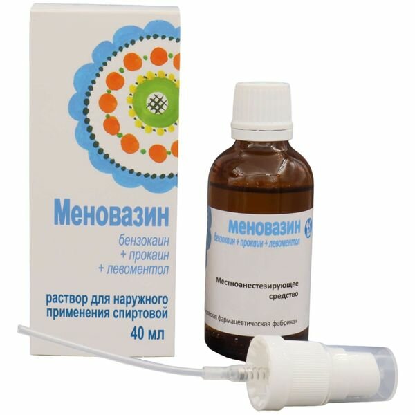 Меновазин раствор для наружного применения спиртовой спрей 40мл