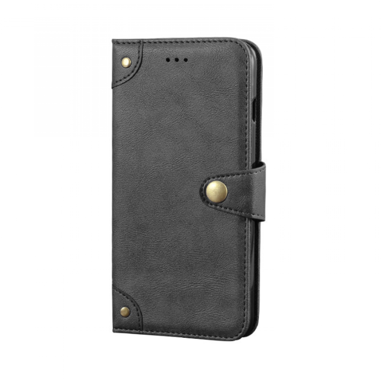 Чехол-книжка MyPads Porta Biglietti для Blackview BL8800 и BL8800 Pro из импортной эко-кожи с подставкой и визитницей, черный