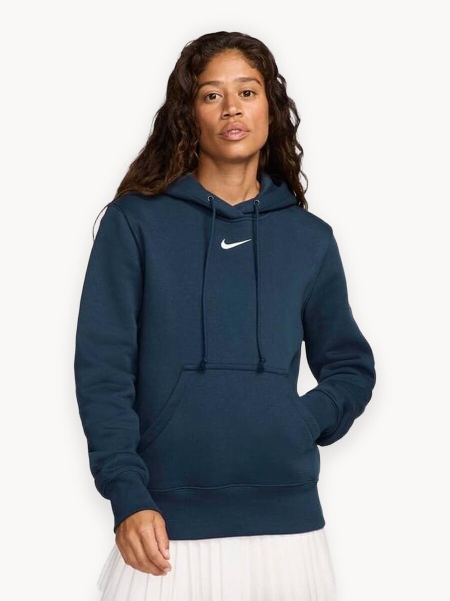 Худи спортивное NIKE Phoenix, размер L, , темно-синий