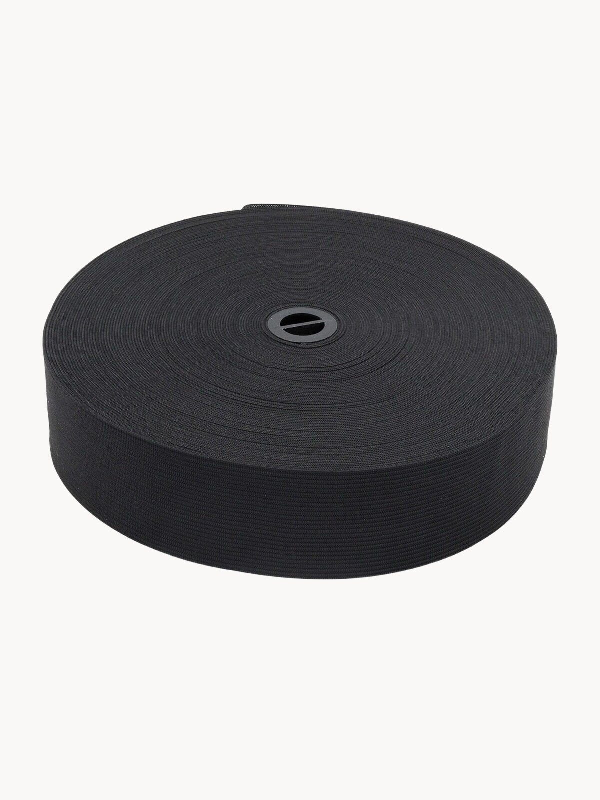 Резинка для шитья широкая 4 см*25 м, черная, вязаная 4,1 г/см, эластичность 220%, Айрис