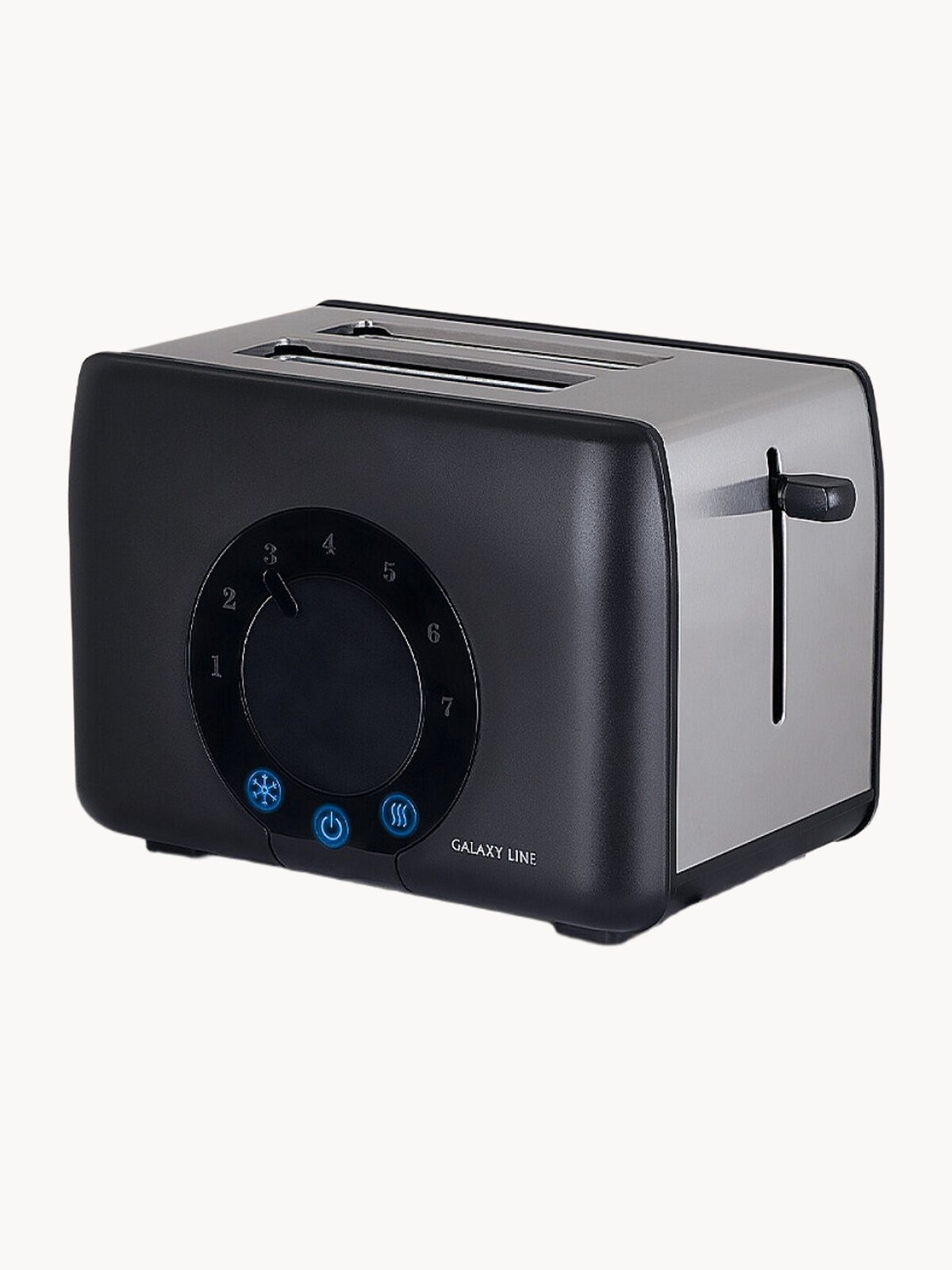 Тостер Galaxy Line GL2910, 1200Вт, 7 ступеней поджарки, чёрный