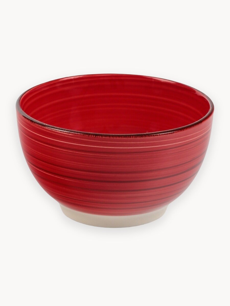 Салатник DOMENIK SCARLET глубокий красный прочная керамика 14см