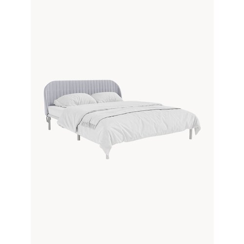 Кровать двуспальная металлическая 160х200 серая 