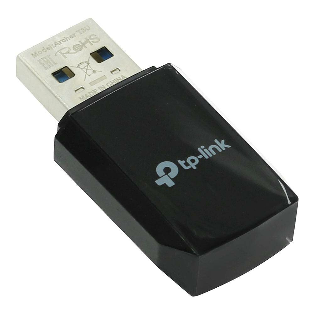 Адаптер беспроводной TP-Link Archer T3U AC1300, USB 3.0, чёрный — фото 1