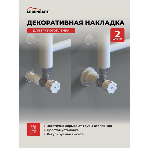 Накладка для труб отопления радиатора декоративная, обвод для труб