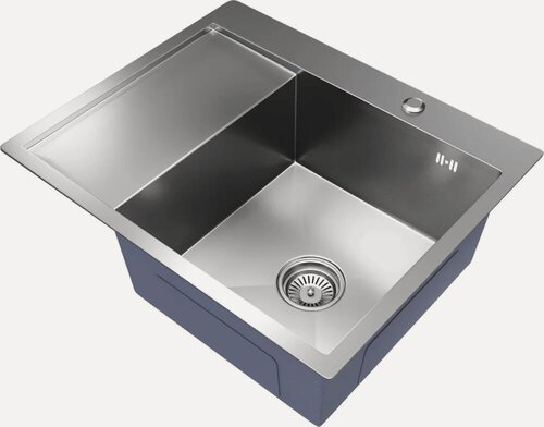 Изображение товара Мойка кухонная Mixline Pro 551876 металлическая, прямоугольная, 60x50, мойка для кухни, с крылом, матовая