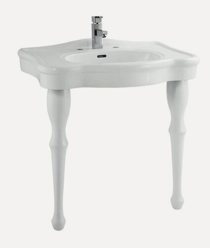 Изображение товара Раковина на двух фигурных ножках Creo Ceramique ORLEANS 810х550х855, белая OR3300+OR3310
