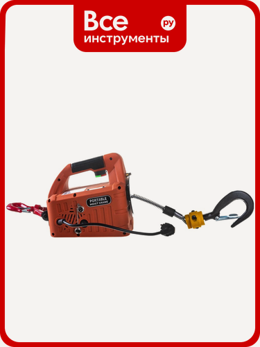 Изображение товара Электрическая лебедка Gigant 225/450 кг, 220 В, 7.6/3.8 м, Диаметр троса 6мм, GEW-04