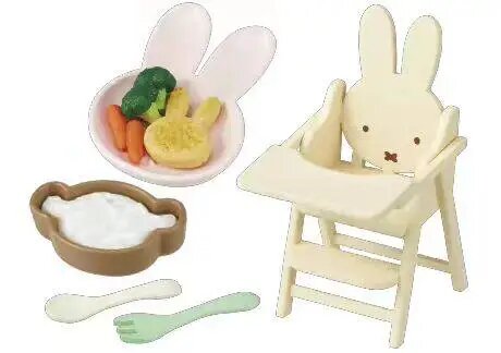 Re-Ment Miffy Rabbit: Миниатюрная сцена из серии Miffy Baby Room Белый, A