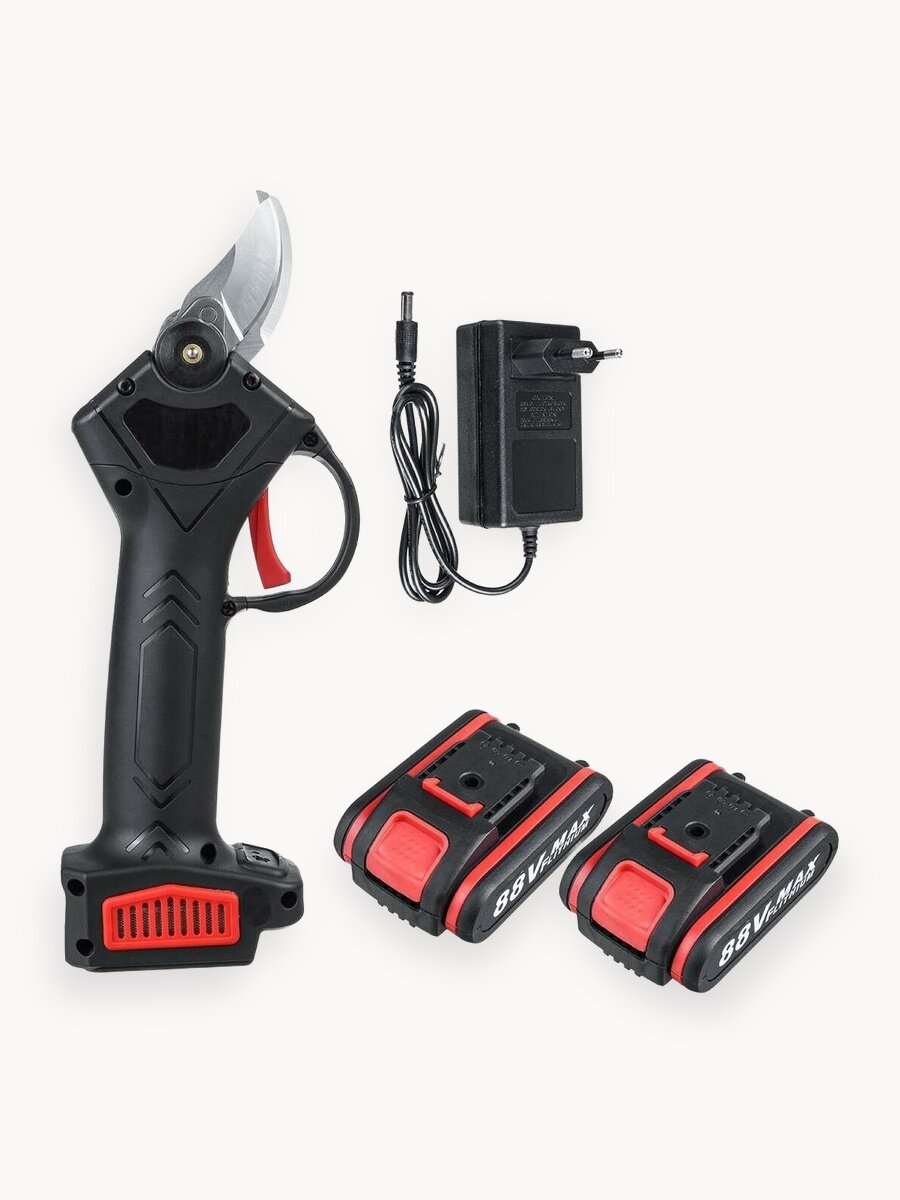 Секатор аккумуляторный садовый для огорода, электрический сучкорез для обрезки деревьев кустов