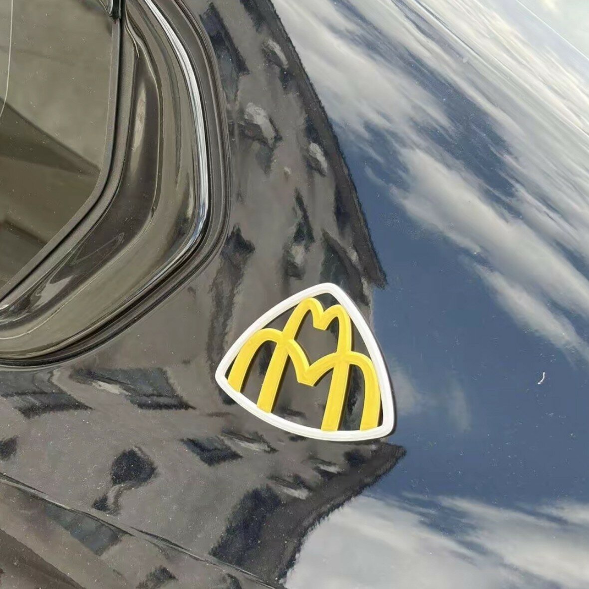 Многоцветная двойная арка магнитный автомобильный стикер логотип Maybach McDonald's M 3D печать