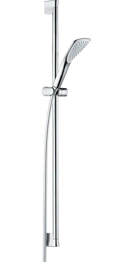 Душевой гарнитур Kludi Fizz 1S 6764005-00 хром, глянцевый, латунный, лейка для душа со шлангом и штангой