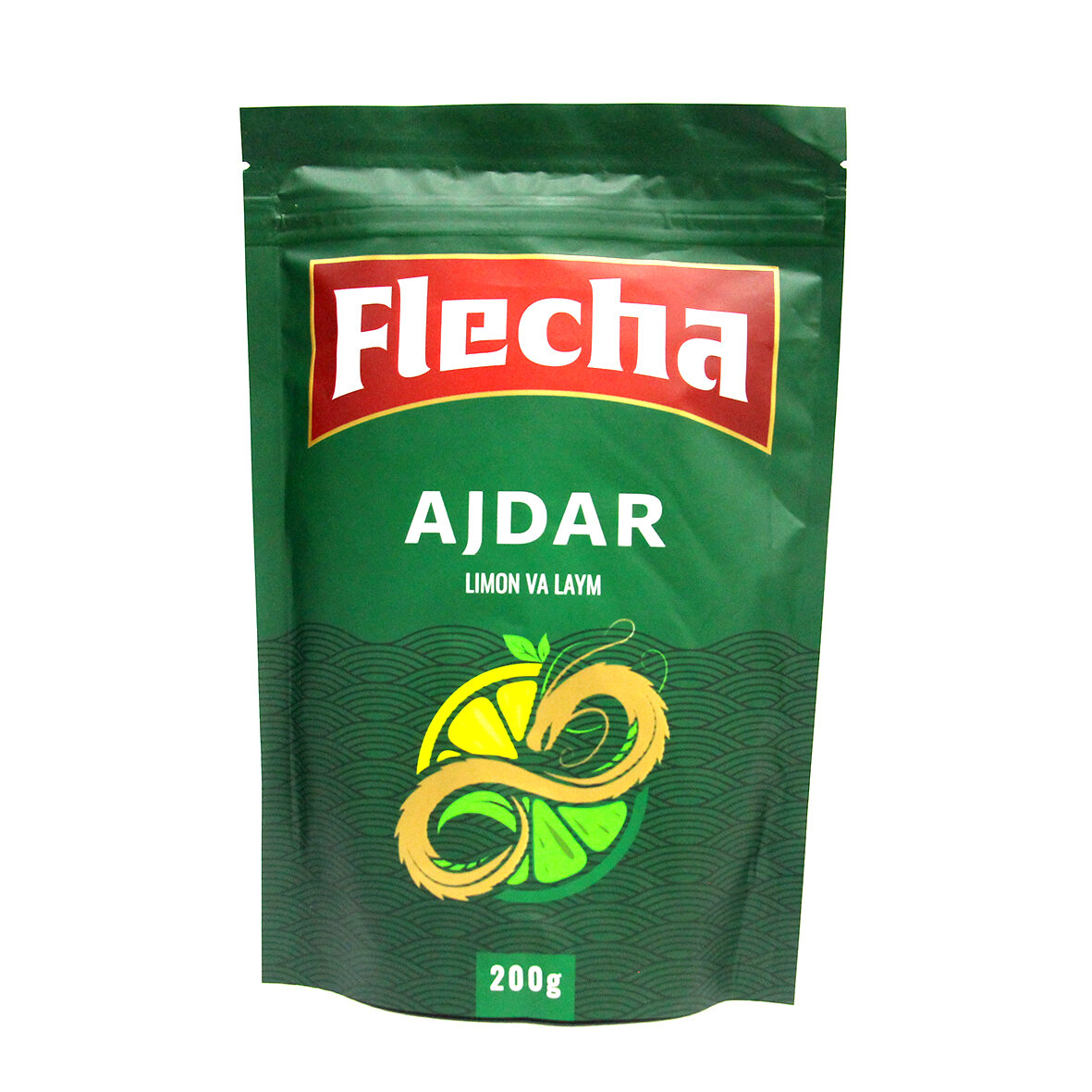 Китайский зеленый чай Flecha Ajdar Лимон и Лайм, крупнолистовой, 200 гр