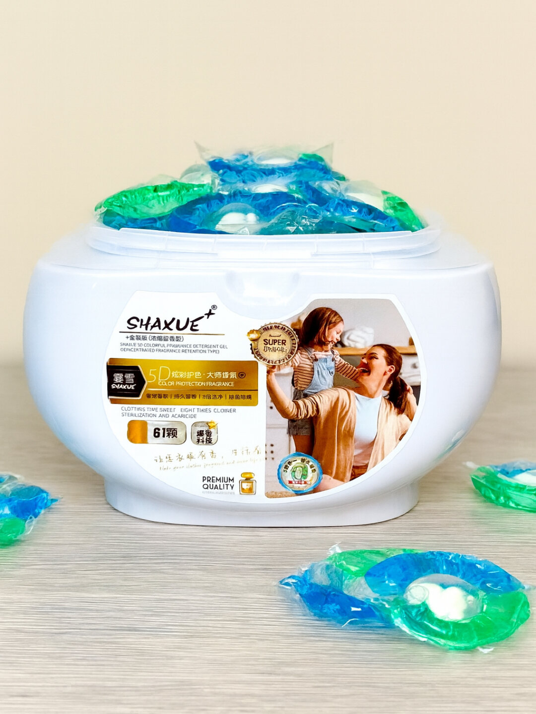 SHAXUE Капсулы для стирки, Капсулы для стирки белья с кондиционером, большая упаковка, с ароматом лемонграсс
