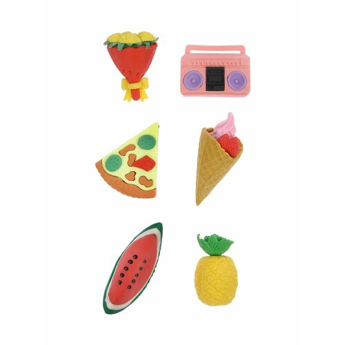 Набор ластиков 6 штук фигурных микс 127019 381₽