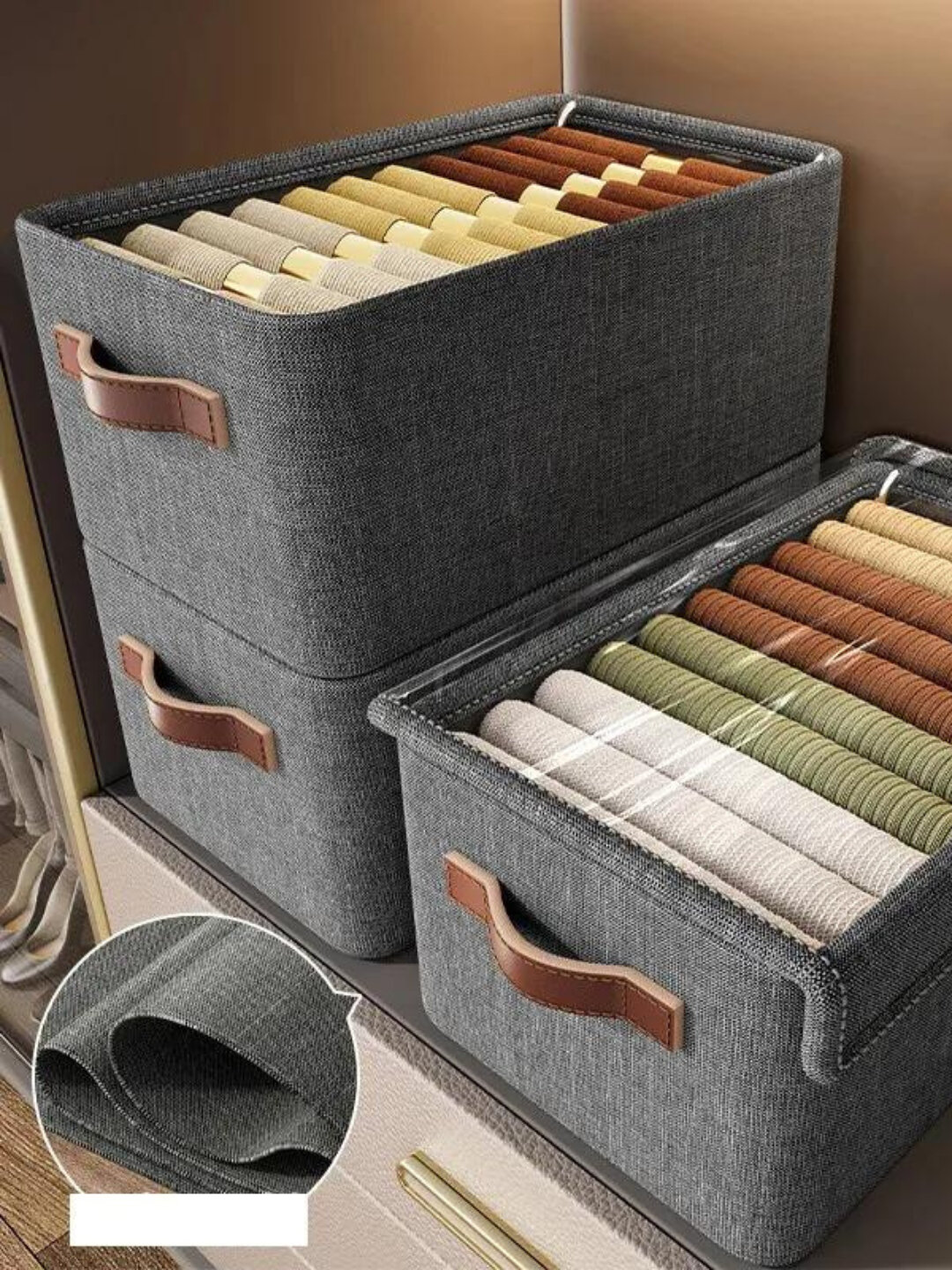 Складной органайзер-короб для хранения одежды с прозрачной крышкой — порядок, защита и удобство