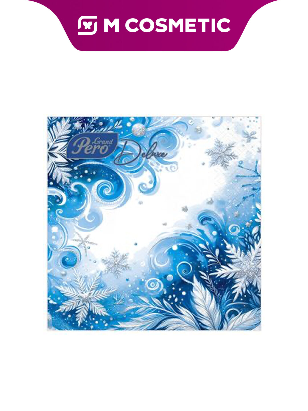 Салфетки Pero "Морозный Ор", бумажные, 3-слойные, 33х33 см, 20 шт