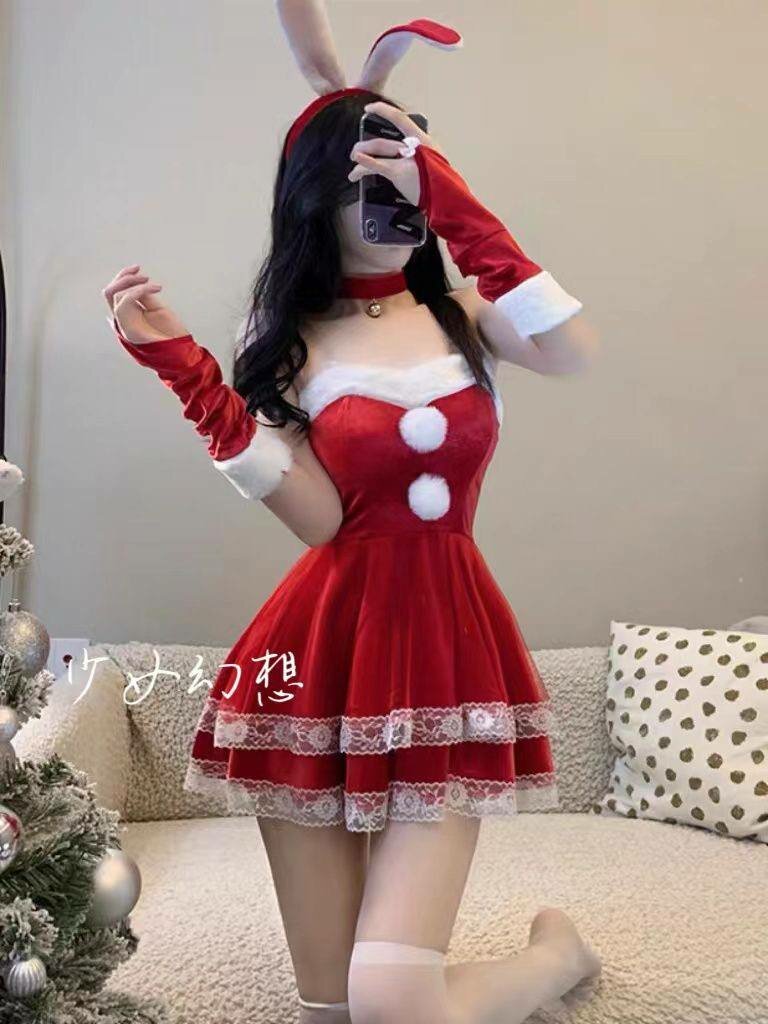 Комплект нижнего белья, размер 42-50, белый/красный — фото 1