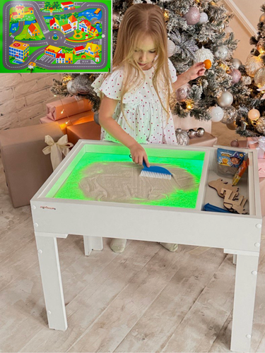 Изображение товара Световой стол песочница для рисования песком Sitstep Городок, Стол развивающий