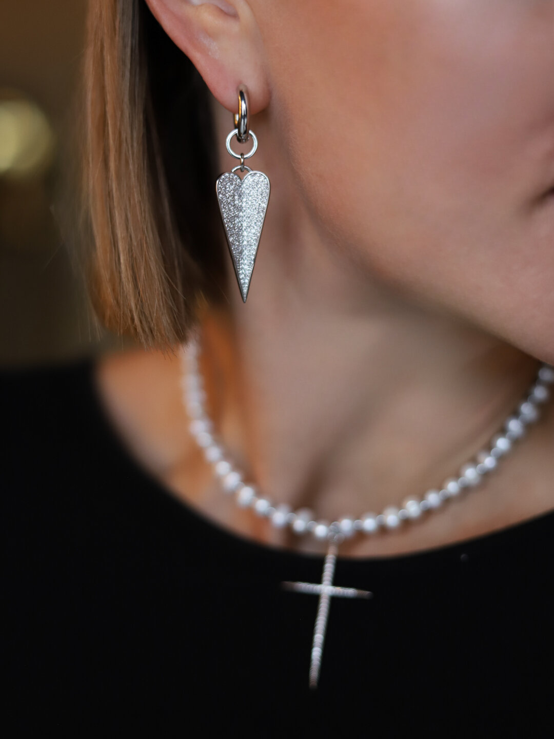 Моносерьга, кристалл