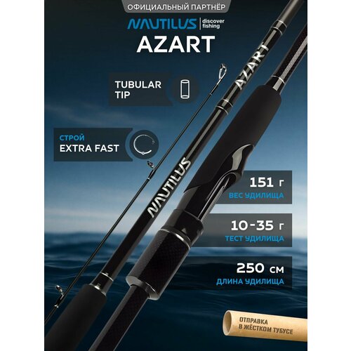 Спиннинг Nautilus Azart NAZS-822MH 250см 10-35гр