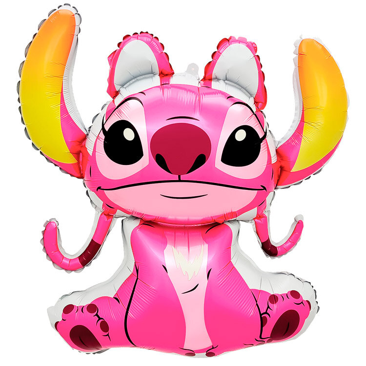Воздушный шар из фольги. Фигура, Любимый монстрик, Яркие ушки, Розовый, Стич (27'/69 см, CHN)