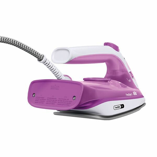 Паровой утюг Braun FreeStyle 3 FI3124PU, мощность 2400 Вт, паровой удар 160 г/мин, вертикальное отпаривание, анти-капля — фото 1