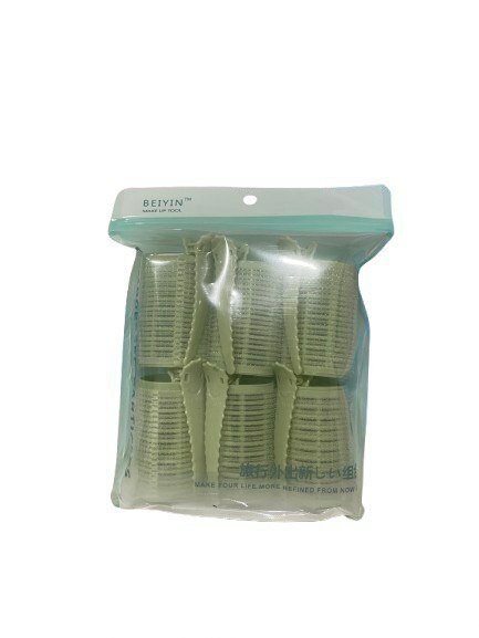 Бигуди липучки с зажимом набор 6 шт , для укладки и придания обьёма волосам легкий материал — фото 1