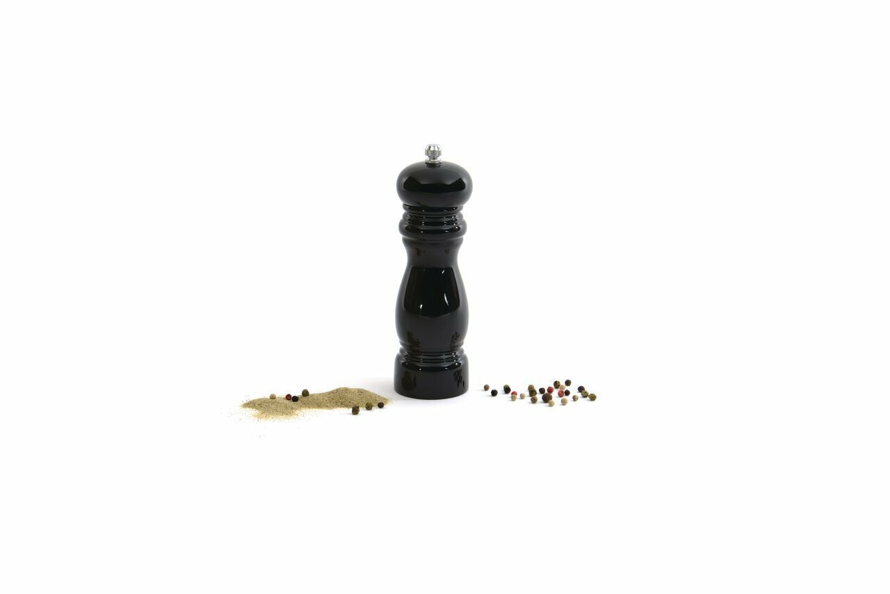 Мельница для перца и специй, BergHOFF Essentials, деревянная, черная, с керамическим жерновом, высота 16,5