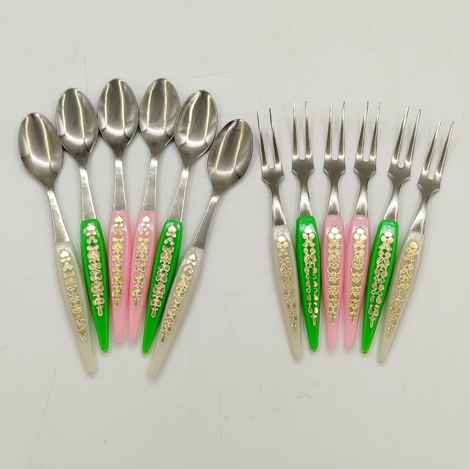 Набор десертных приборов (вилки и ложки, 12 шт.) на 6 персон, в коробке, сталь