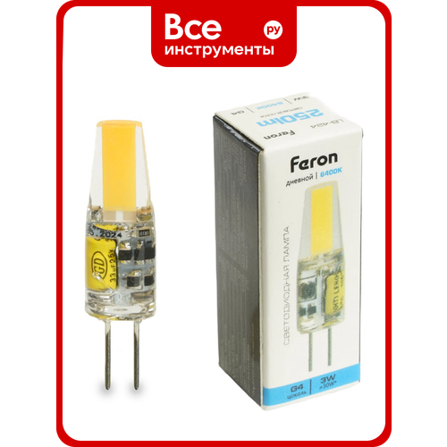 фото Лампа светодиодная feron (3w) 12v g4 6400k jc, lb-42 51172