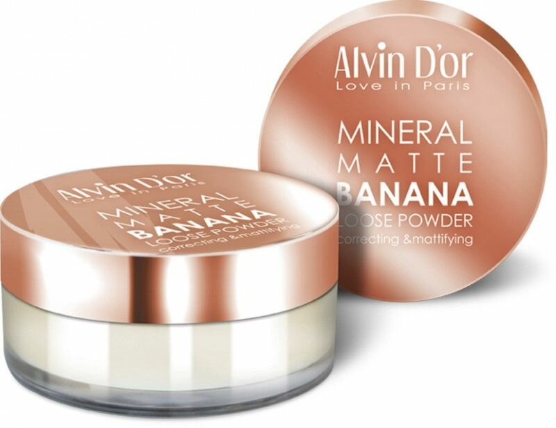 Alvin D'or Пудра для лица рассыпчатая банановая Mineral Banana Matte