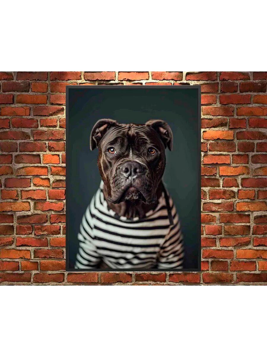 Собака Кане Корсо в плену 3, Плакат 30x42см