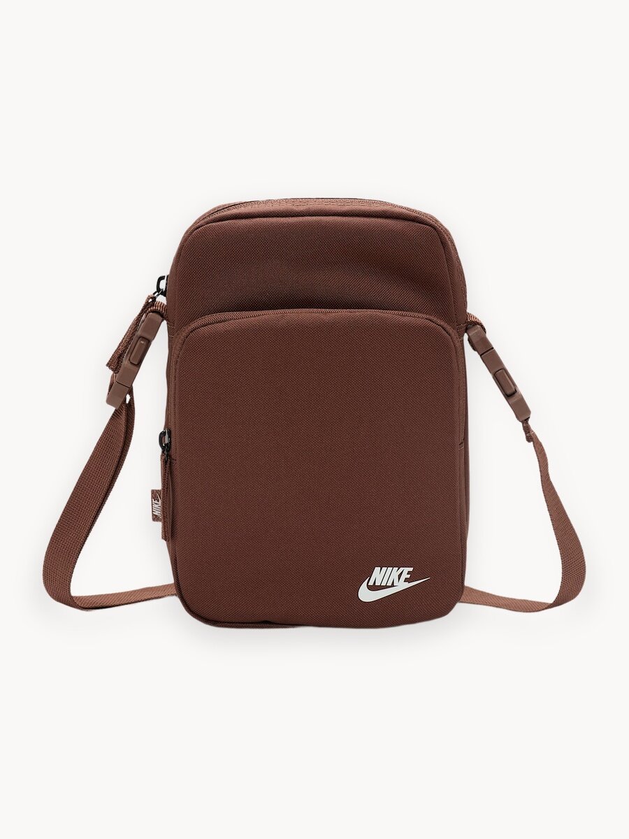Сумка кросс-боди NIKE Heritage Crossbody, фактура зернистая, коричневый