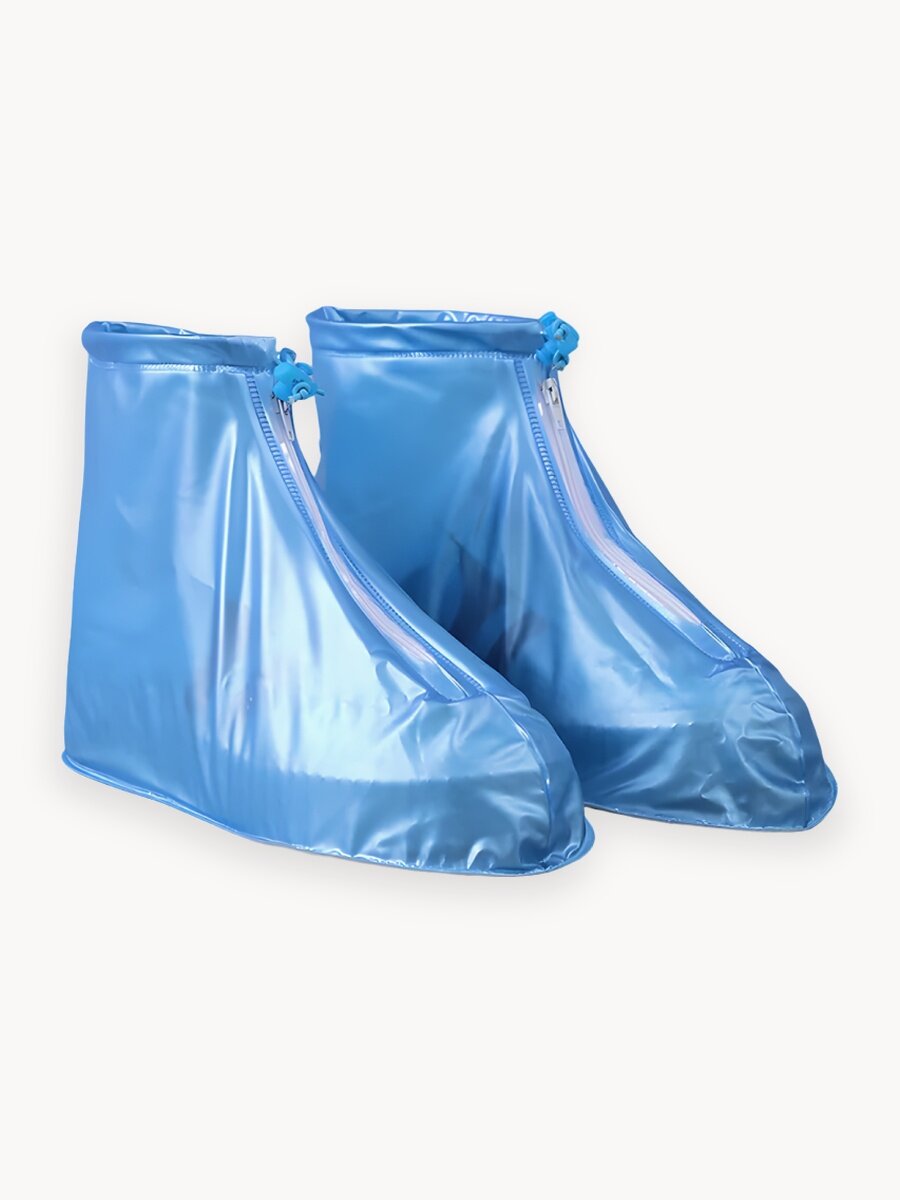 Чехлы для обуви, водонепроницаемые чехлы от дождя и грязи, многоразовые бахилы ZDK, синие XXL, размер 43/44