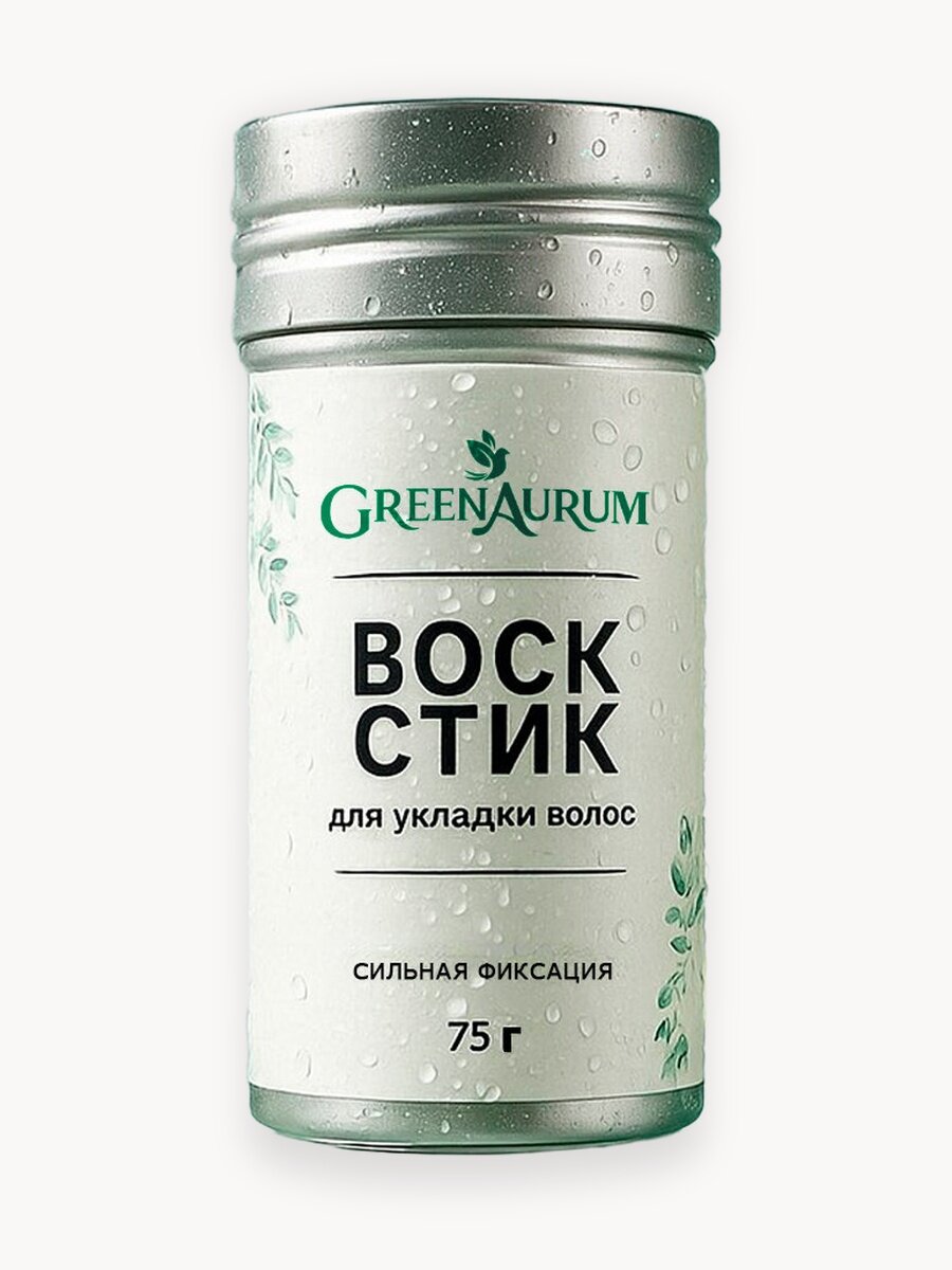 Воск для волос GreenAurum, средней фиксации, для всех типов волос, бесцветный, 75 г