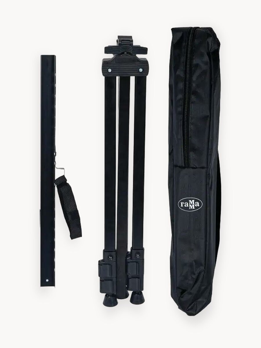 Мольберт алюминиевый переносной с держателем для кистей Гамма Студия 95х73х162 см, с чехлом