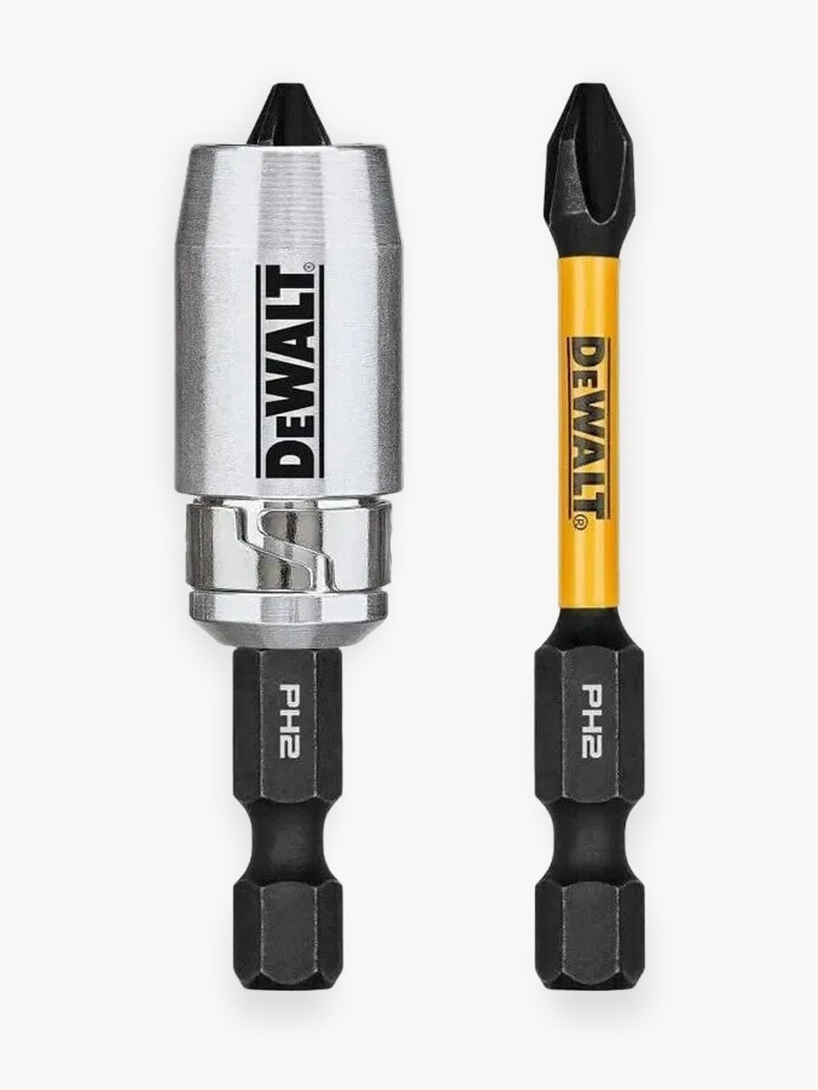 Набор бит DeWALT DWAF2PH2IR2S FLEXTORQ, c магнитным держателем, 2 биты PH2, 57 мм