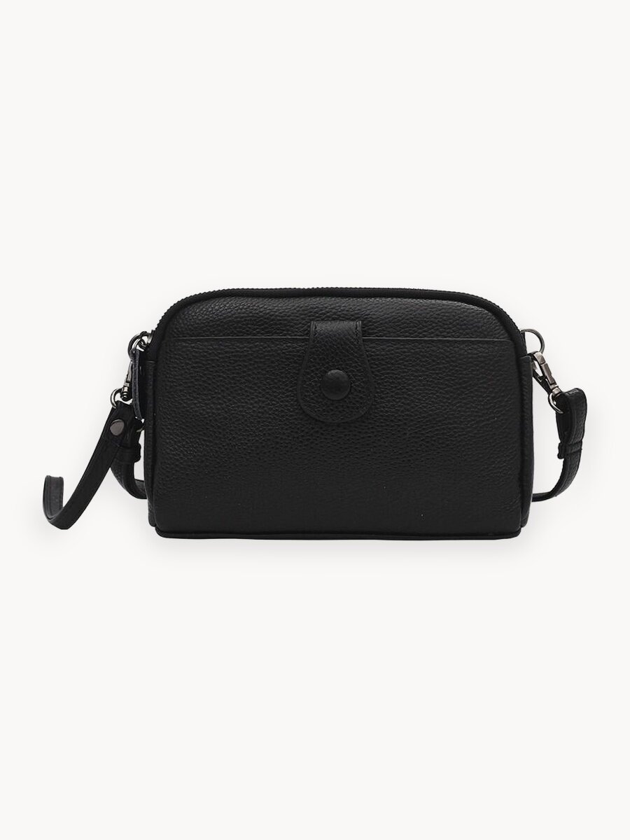 Сумка кросс-боди КожаноFF, фактура гладкая, черный