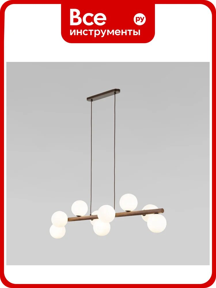 Подвесной светильник TK Lighting со стеклянными плафонами 10273 Estera Wood белый a068339