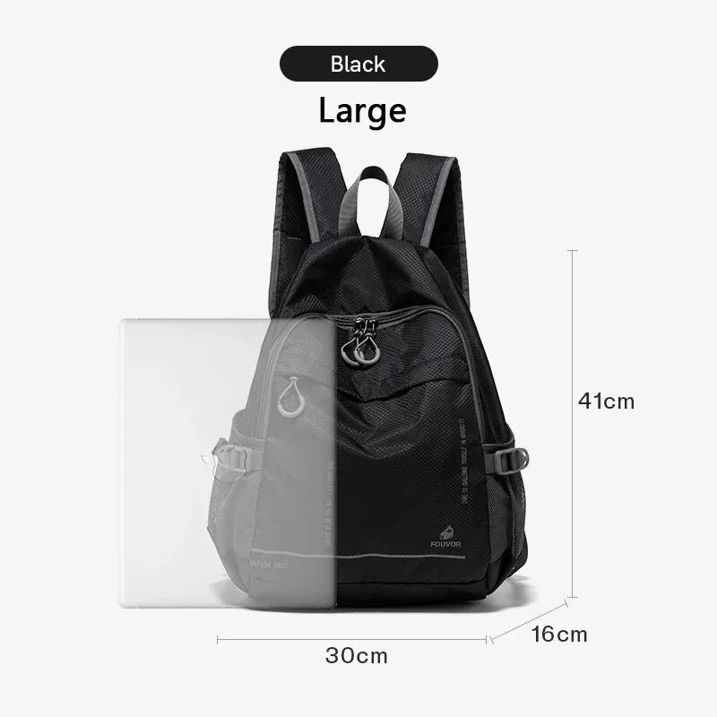 Рюкзак FOUVOR ультралегкий для активного отдыха Black Large