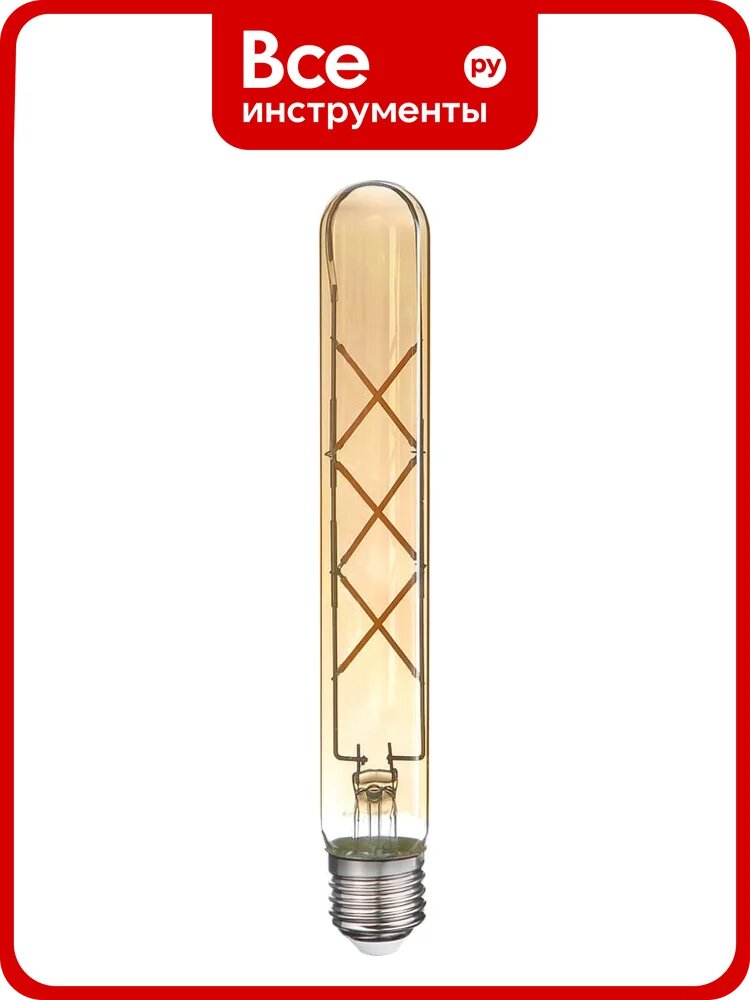 Филаментная светодиодная лампа General Lighting Systems E27, 6 Вт, 550 Лм, GLDEN-T30X-6-230-E27-1800 685004