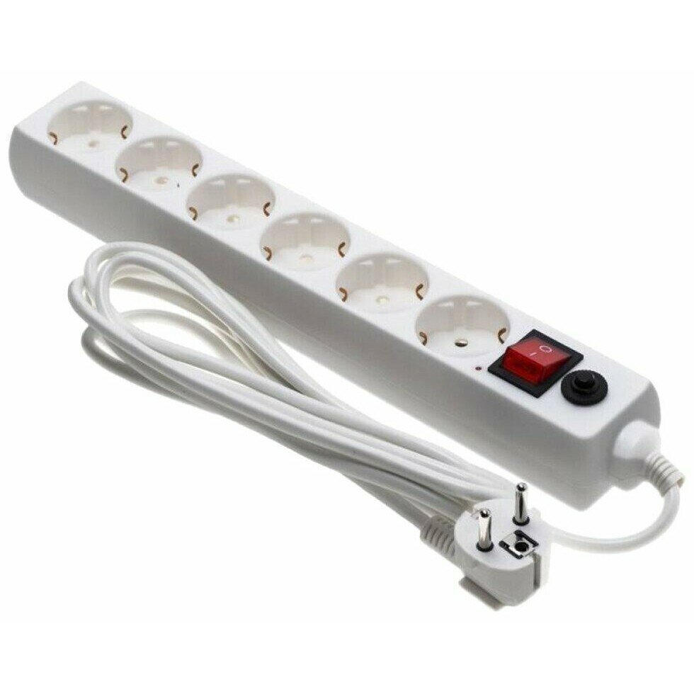Buro Сетевой фильтр Buro 600SH-16-3-W 3м (6 розеток) белый (коробка)