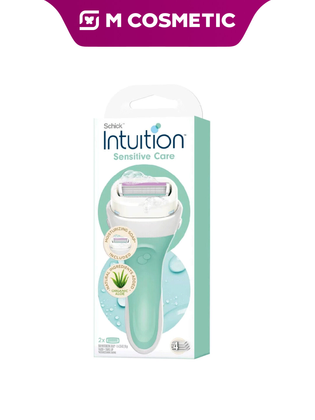 Бритвенный станок Schick Intuition Naturals Woman, с 2 кассетами