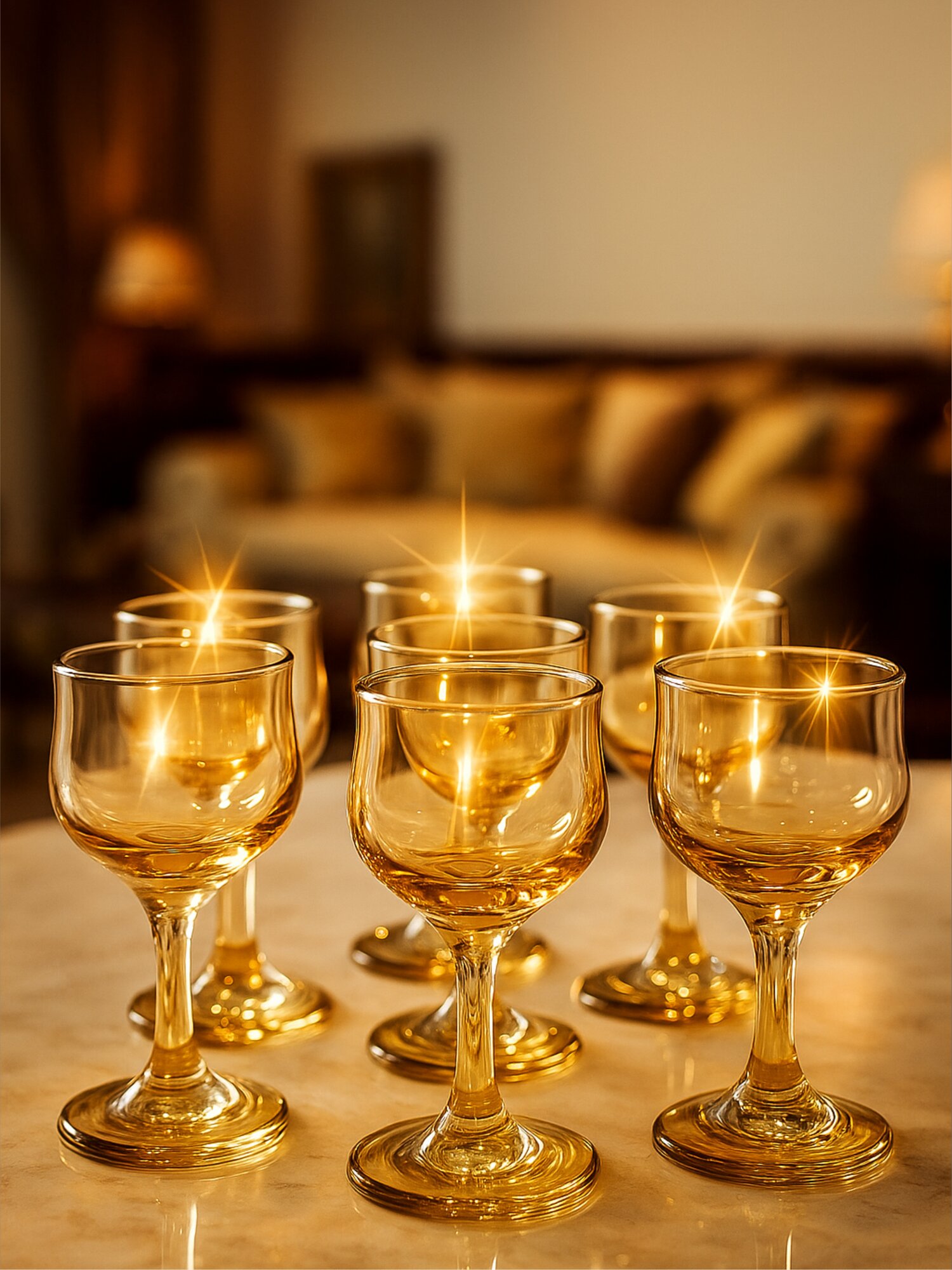 Набор рюмок PROMSIZ цв."Янтарь" C-164/S 60мл 6шт 6х8 — фото 1