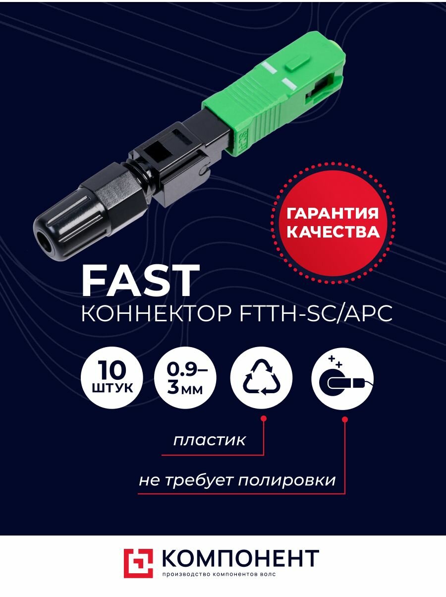 Fast коннектор FTTH SC APC